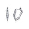Hexigon Hoop 0.6in Diamond Earrings - 1